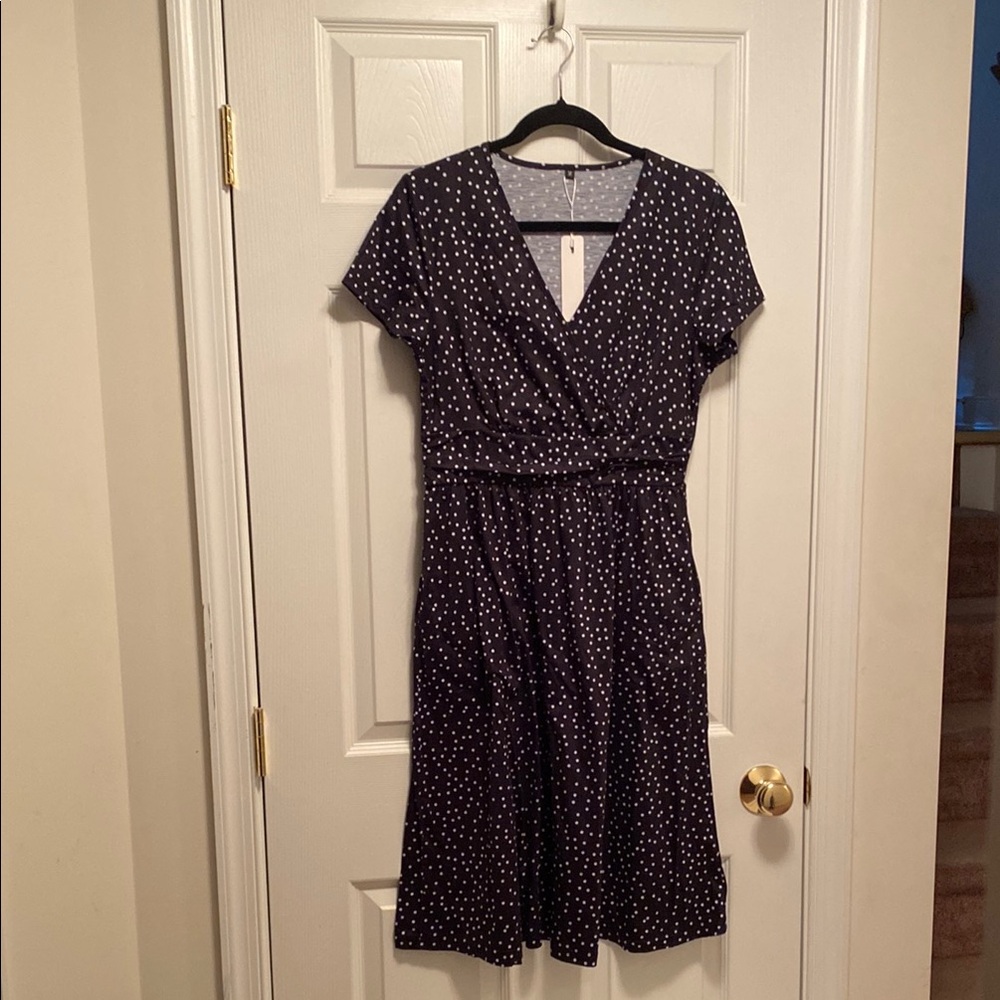 OE Polka Dot Short Sleeve Dress…size M